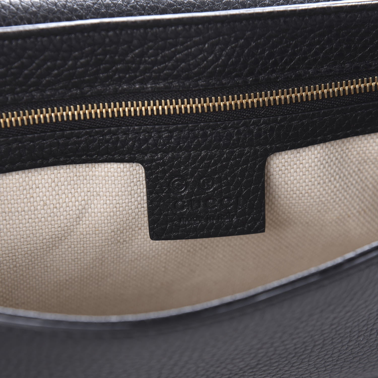 Gucci Pebbled Calfskin Medium Soho Flap Crossbody Black 8 of 10