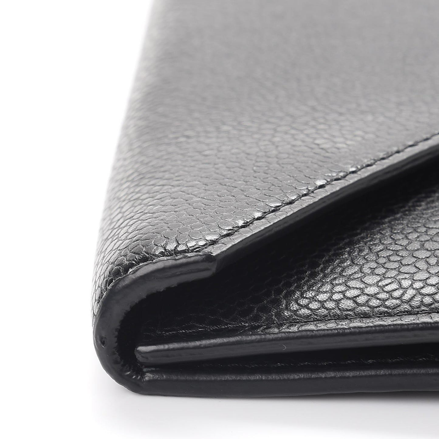 Lambskin Metallic Calfskin Cocomail Envelope Clutch Black Charcoal