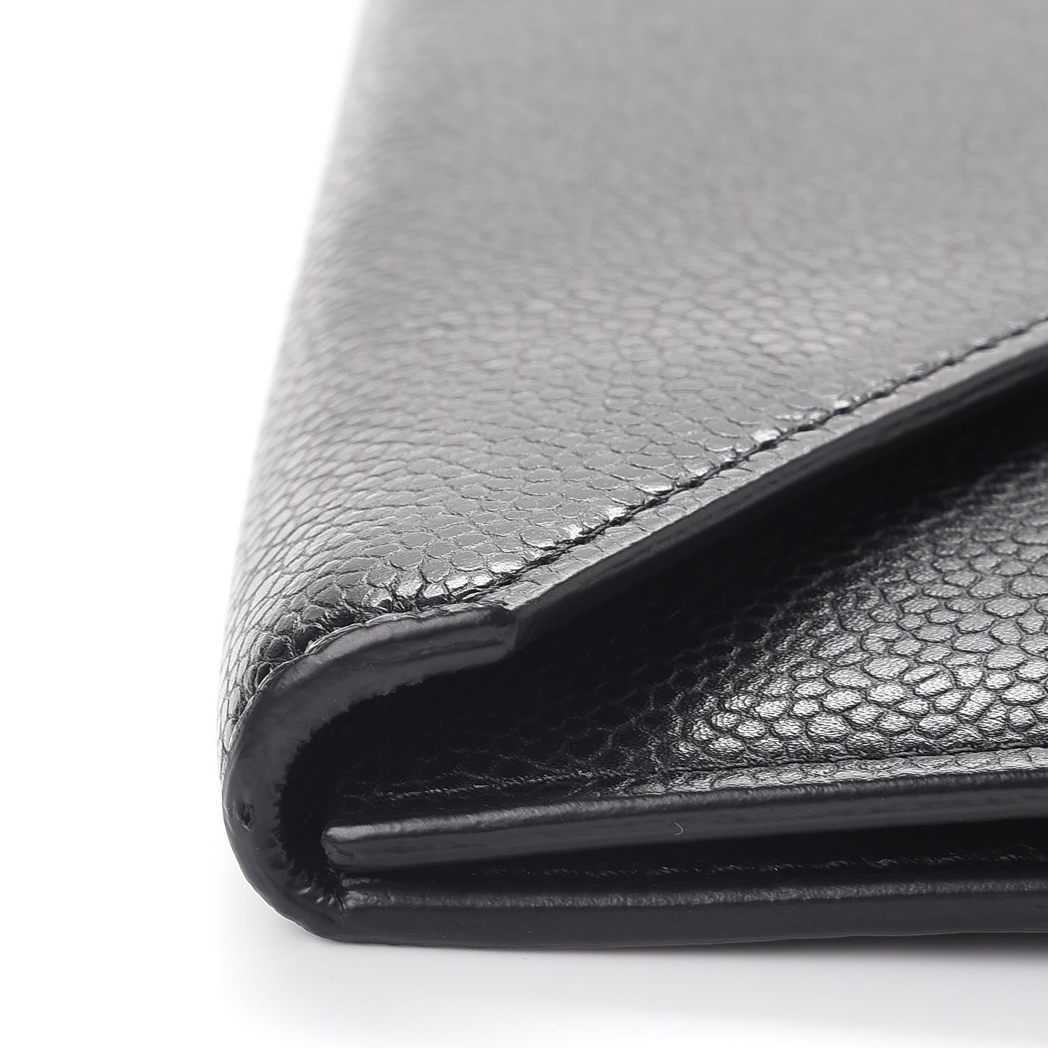 Chanel Lambskin Metallic Calfskin Cocomail Envelope Clutch Black Charcoal 8 of 12