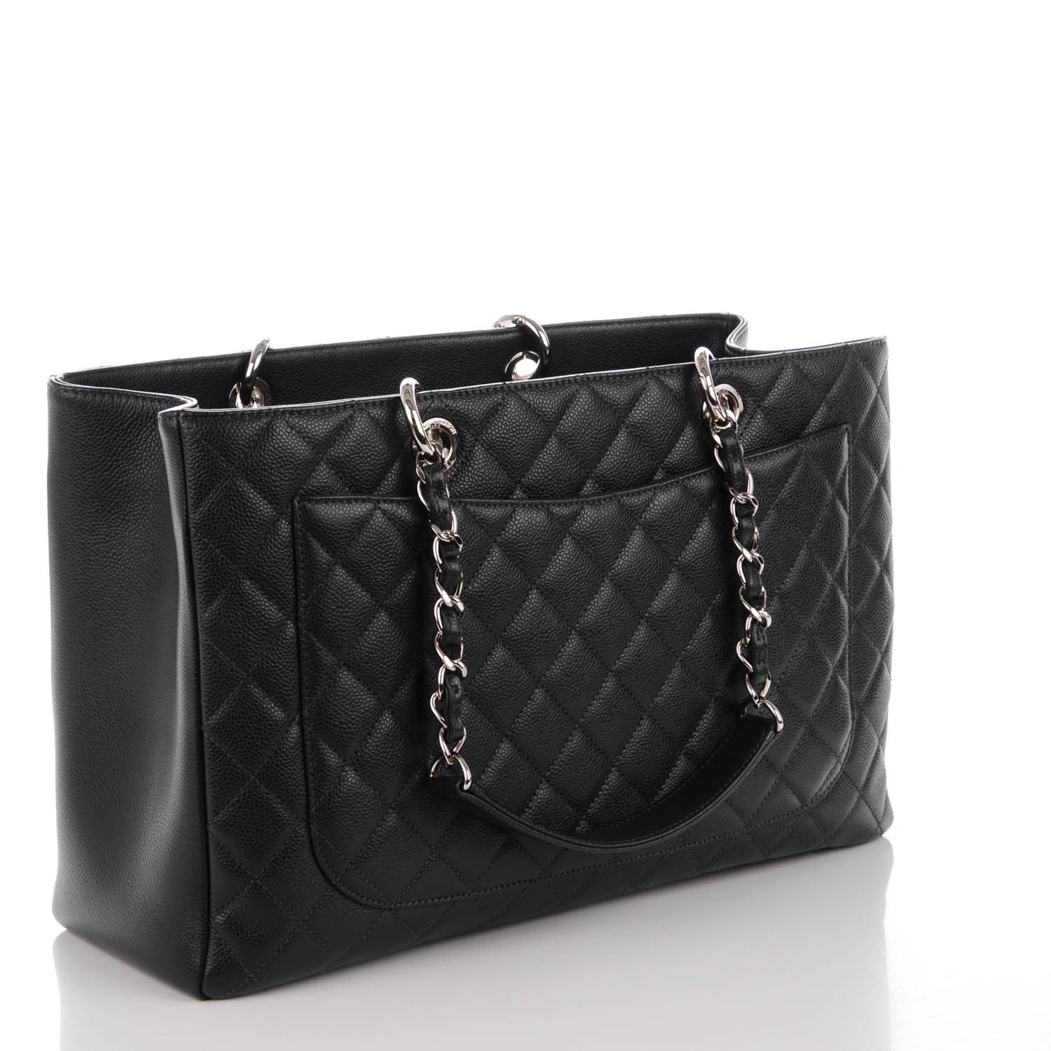 Chanel Caviar Quilted XL Grand Shopping Tote GST Dark Grey 3 of 7