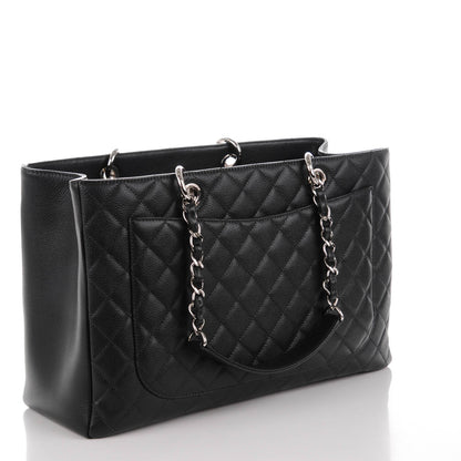 Chanel Caviar Quilted XL Grand Shopping Tote GST Dark Grey 3 of 7