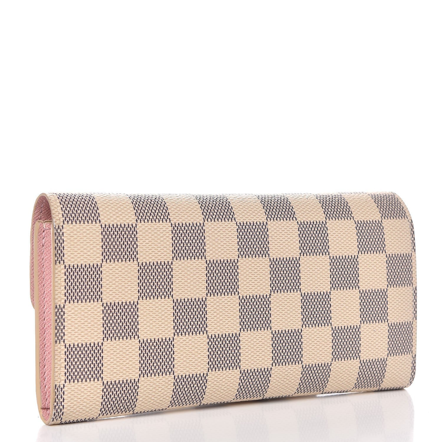 Louis Vuitton Damier Azur Emilie Wallet Rose Ballerine 3 of 7
