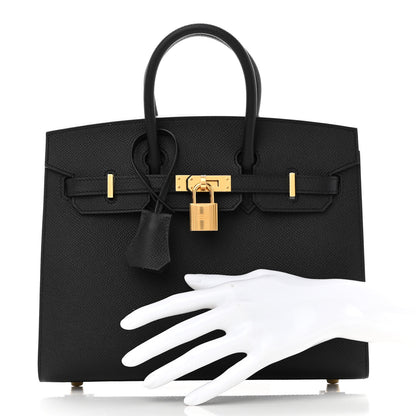 Hermes Epsom Birkin Sellier 25 Black 2 of 10