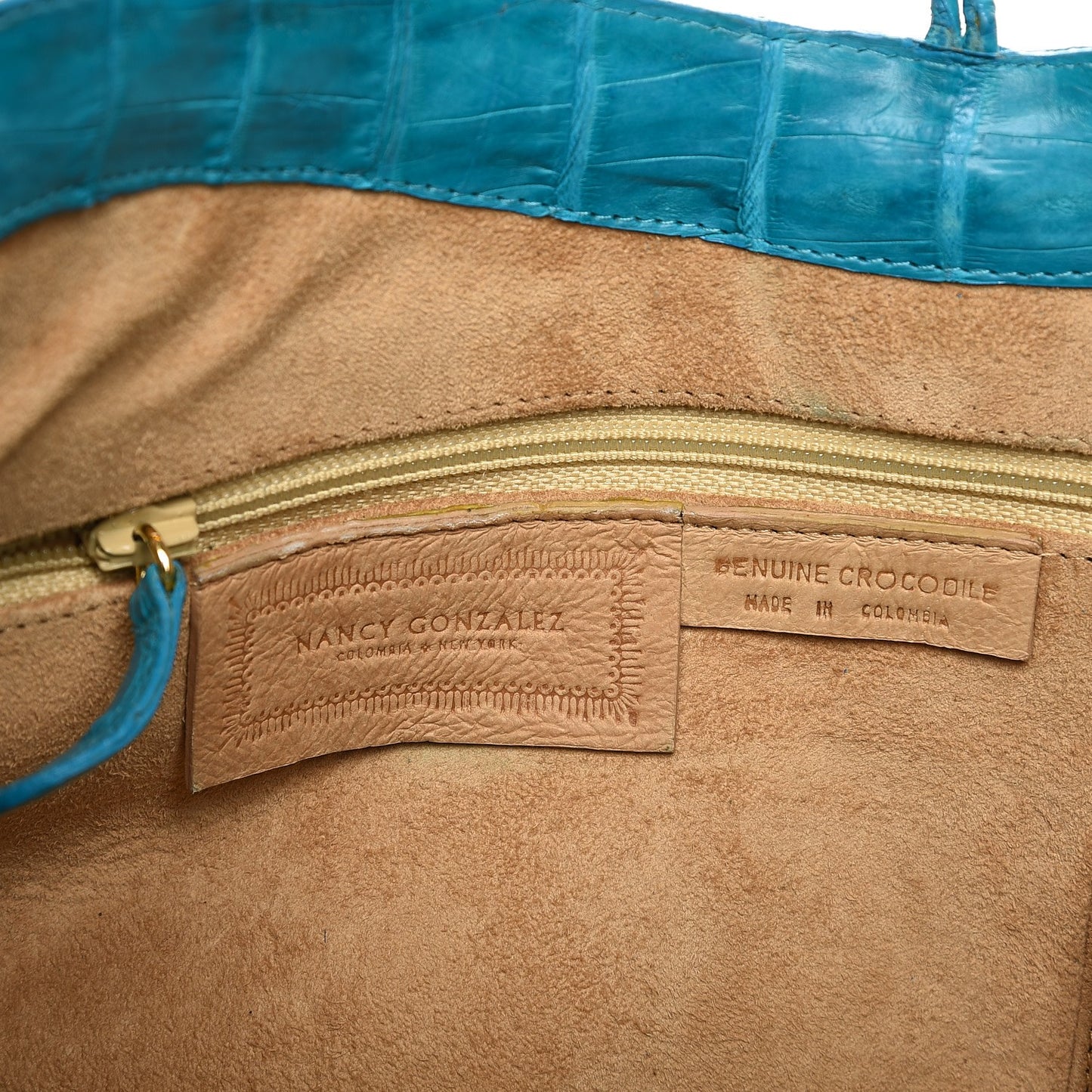 Crocodile Hobo Turquoise
