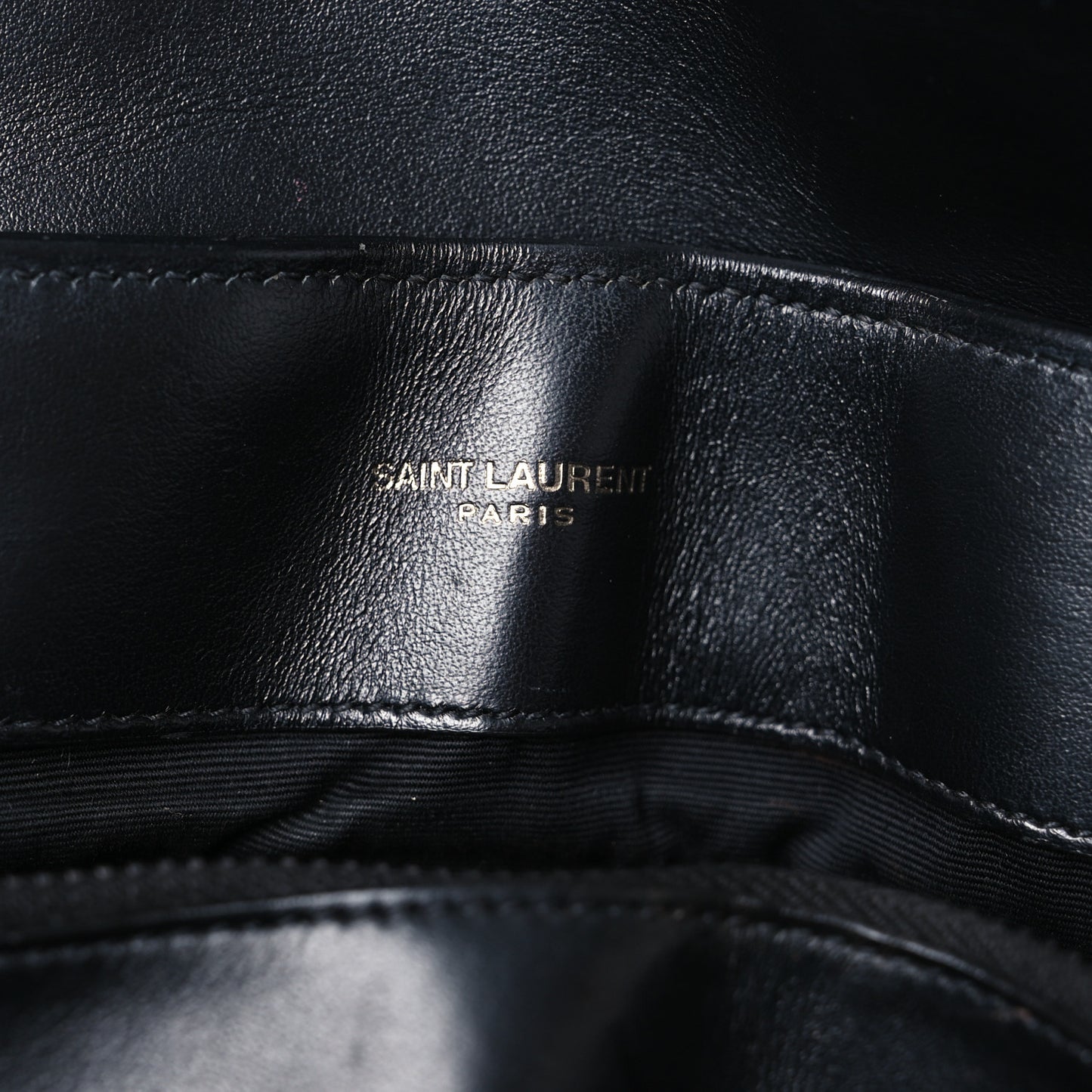 Calfskin Y Quilted Monogram Monochrome Large Loulou Chain Satchel Black