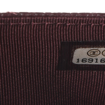 Chanel Caviar Quilted Wallet on Chain WOC Burgundy 8 of 9
