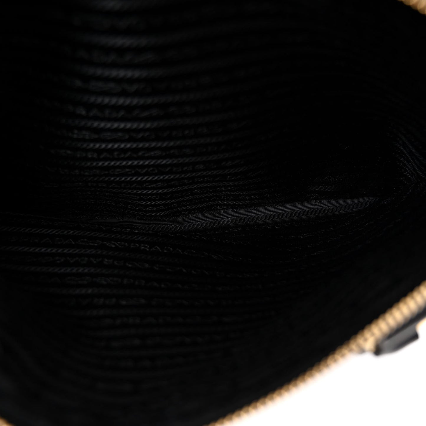 Saffiano Medium Galleria Double Zip Tote Black