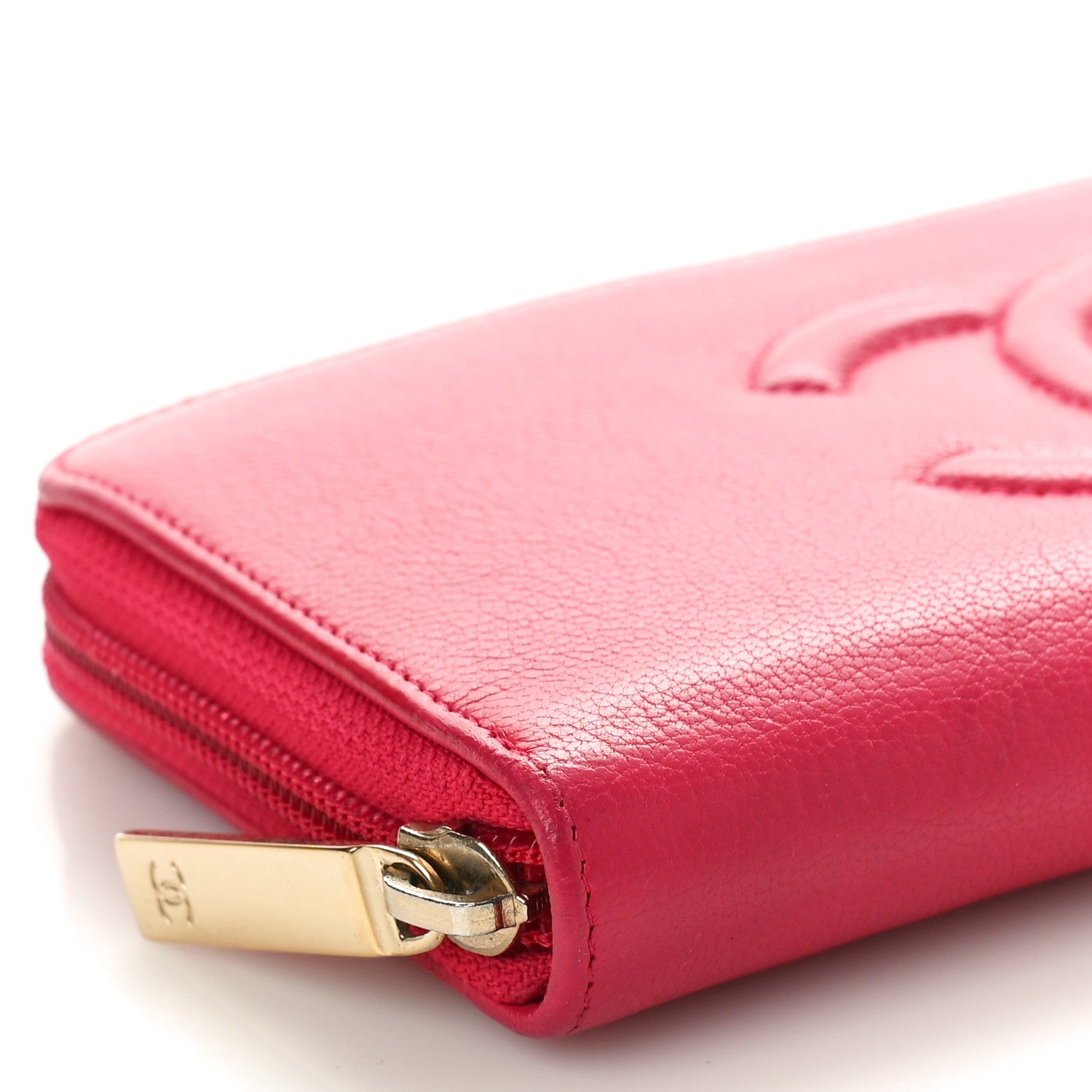 Chanel Caviar Large Timeless CC Zip Around Wallet Pink 8 of 9