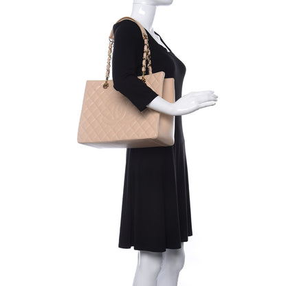Chanel Caviar Quilted Grand Shopping Tote GST Beige Clair 2 of 11