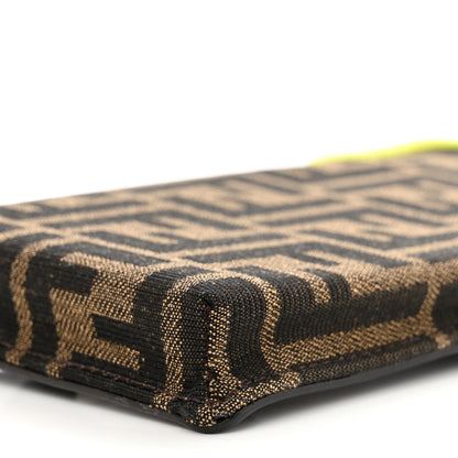Fendi Fabric Jacquard FF 1974 Cell Pocket Strap You Tobacco Moro Giallo Fluo 9 of 10