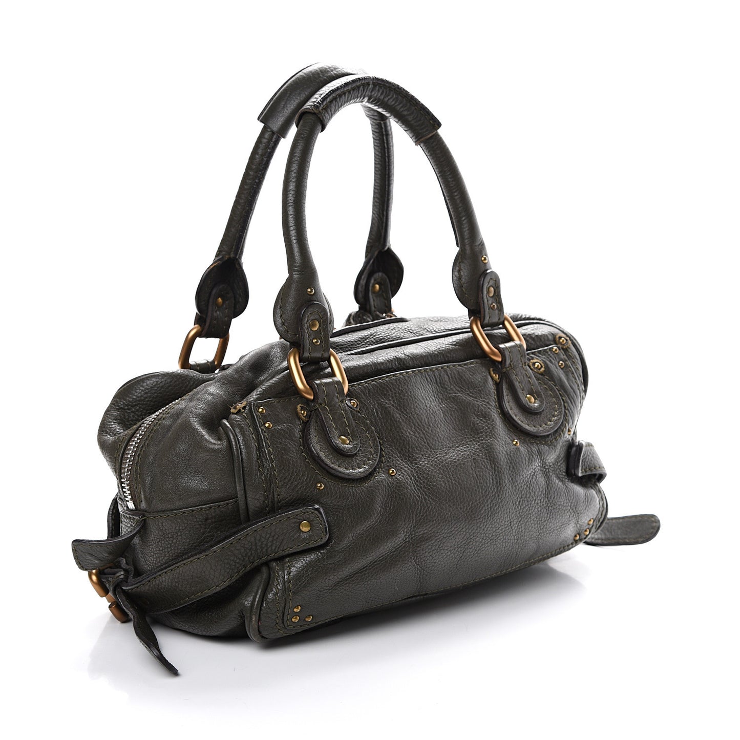 Calfskin Paddington Satchel Brown