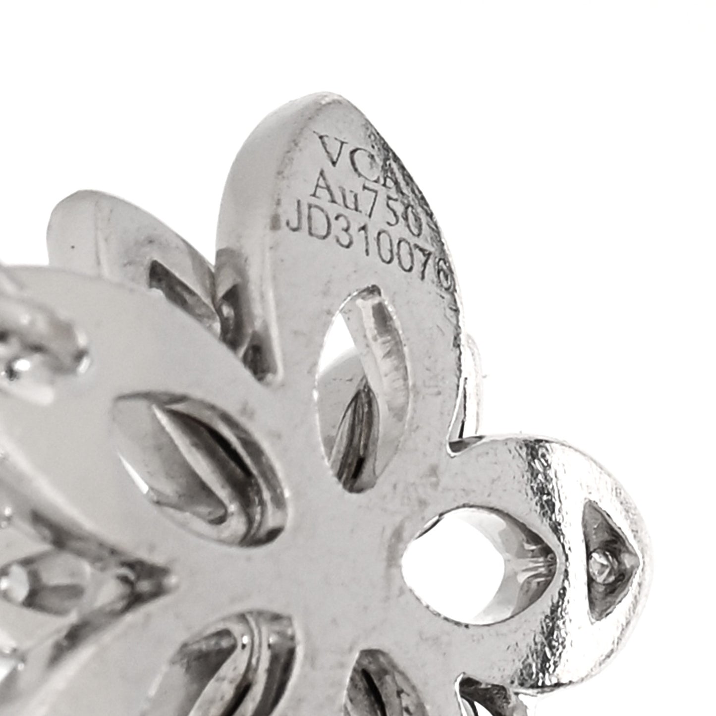 18K White Gold Diamond Mini Lotus Openwork Bracelet