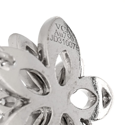 Van Cleef & Arpels 18K White Gold Diamond Mini Lotus Openwork Bracelet 3 of 3