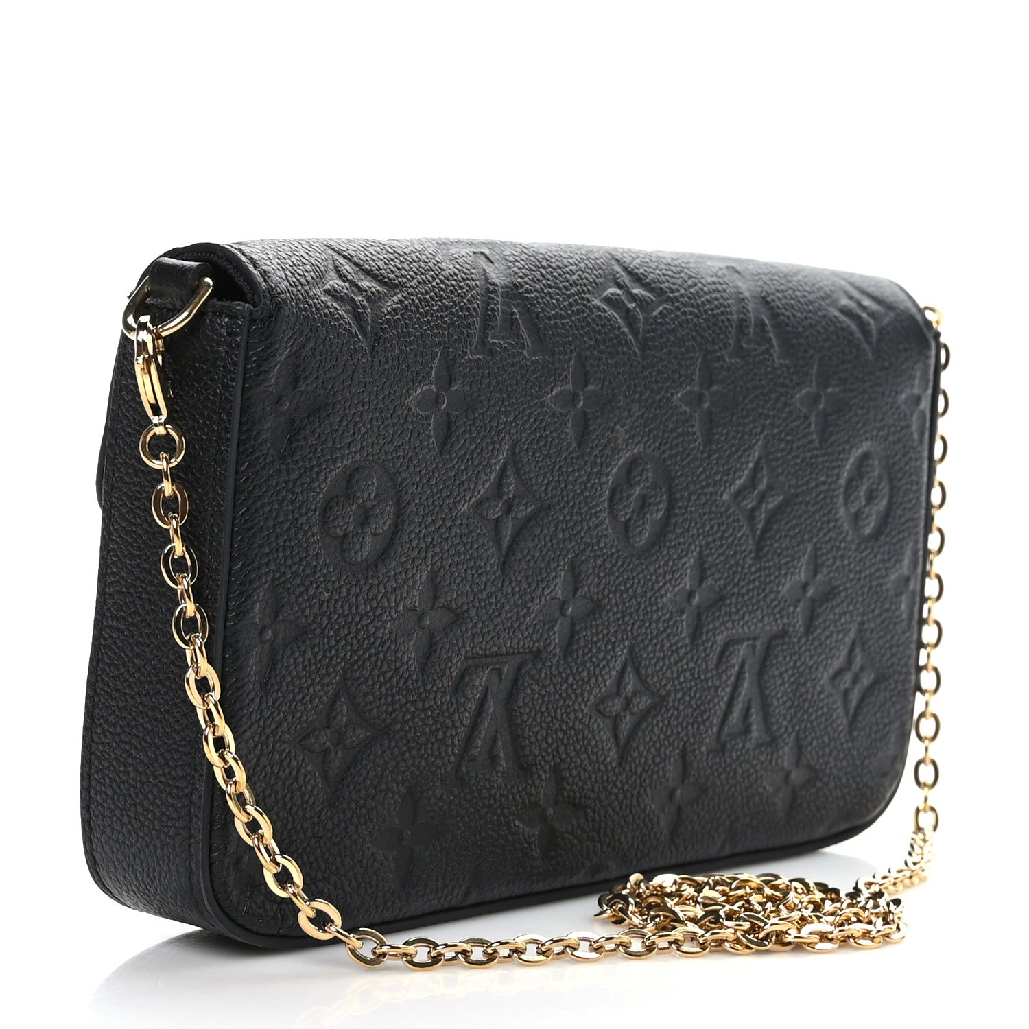 Louis Vuitton Empreinte Pochette Felicie Chain Wallet Black 4 of 9