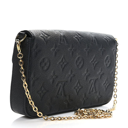 Louis Vuitton Empreinte Pochette Felicie Chain Wallet Black 4 of 9