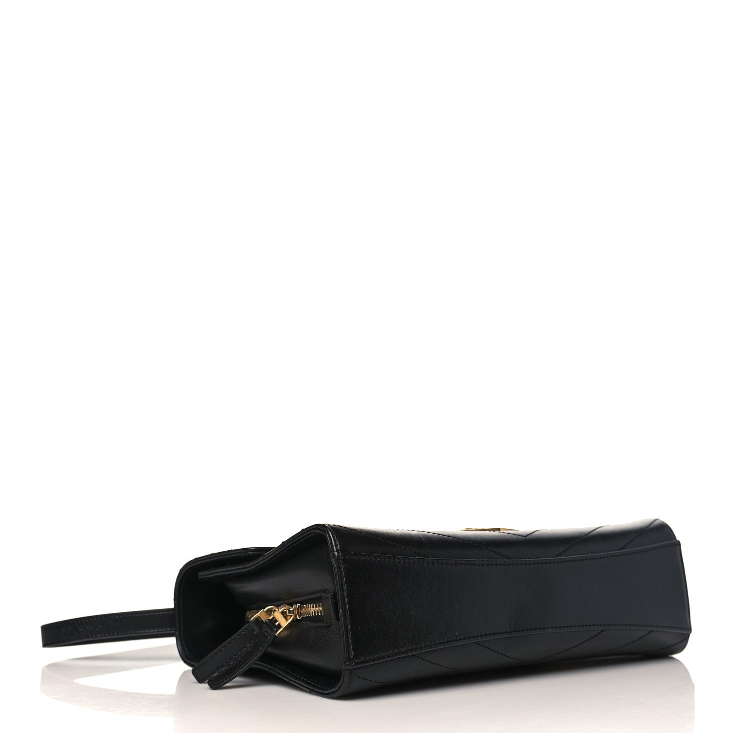 Chanel Calfskin Chevron Quilted Medal Flap Black 4 of 9