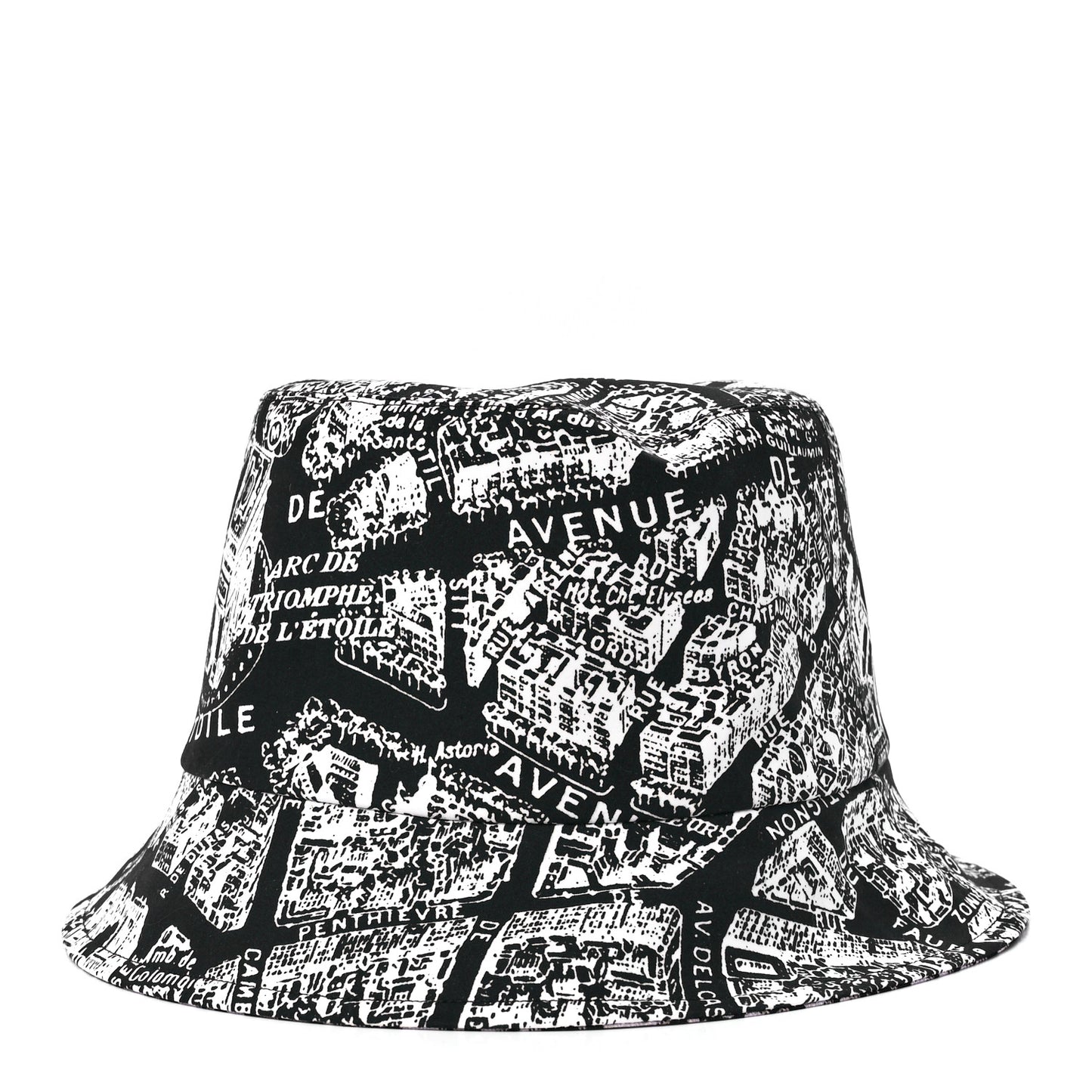 Oblique Plan De Paris Reversible Teddy-D Brim Bucket Hat 58 Black White