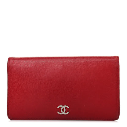 Chanel Caviar Sevruga Yen Wallet Red 1 of 6