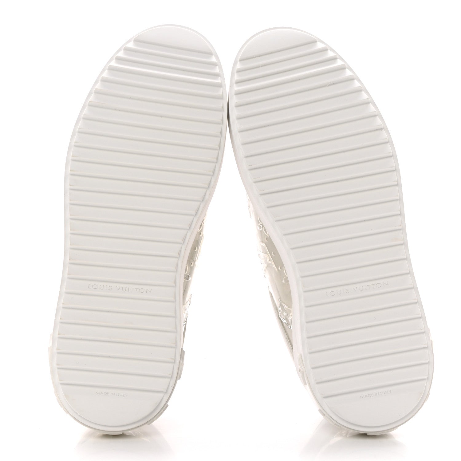 Louis Vuitton Monogram PVC Time Out Sneakers 38 Silver 6 of 10