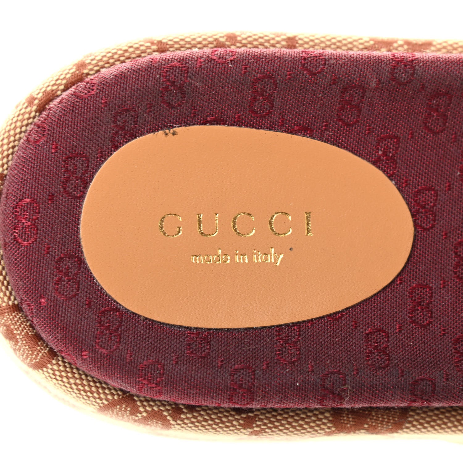 Gucci Canvas GG Monogram Angelina Platform Slide Sandals 38 Beige Ruggine 7 of 8