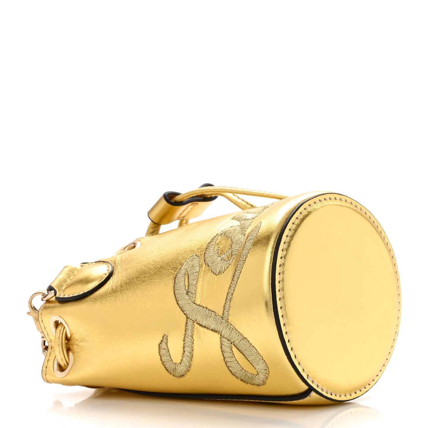 Kid Laminato Marie Jane Bucket Bouton