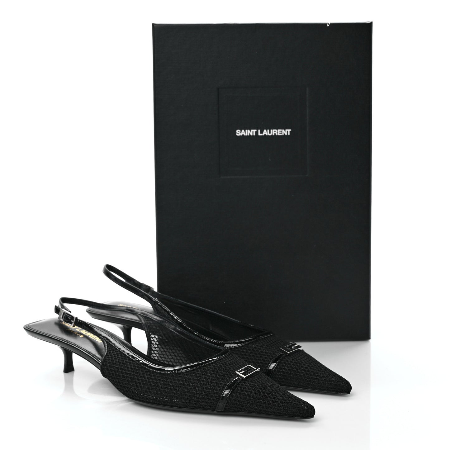 Mesh Oxalis Slingback Pumps 37 Black
