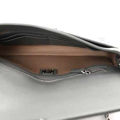MCM Calfskin Ottomar Monogram Medium Millie Crossbody Bag Charcoal 5 of 12