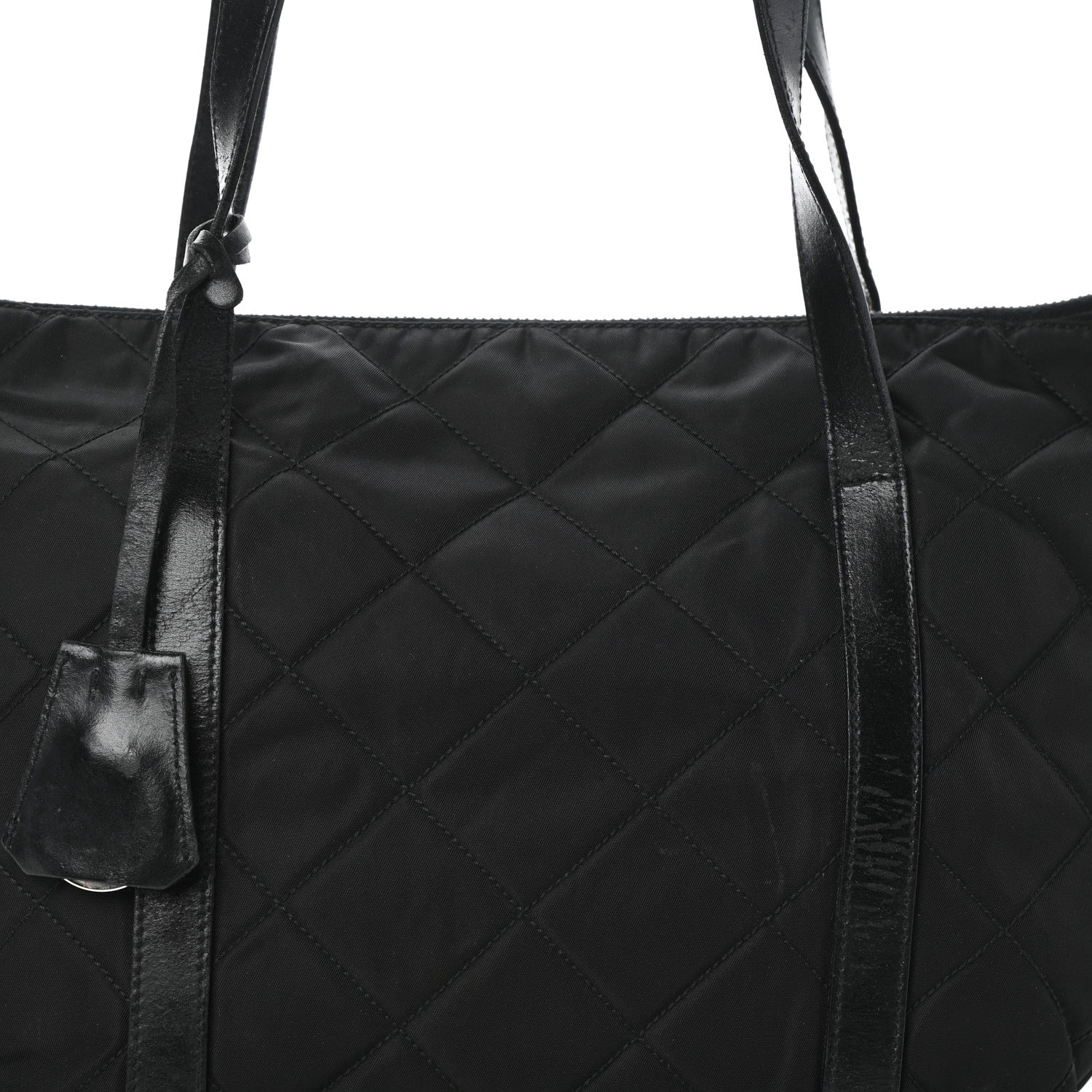 Prada Nylon Tessuto Impuntu Quilted Shoulder Bag Black 7 of 9