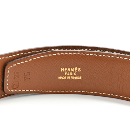 Hermes Swift Epsom 24mm Mini H Belt 75 Black Gold 3 of 6