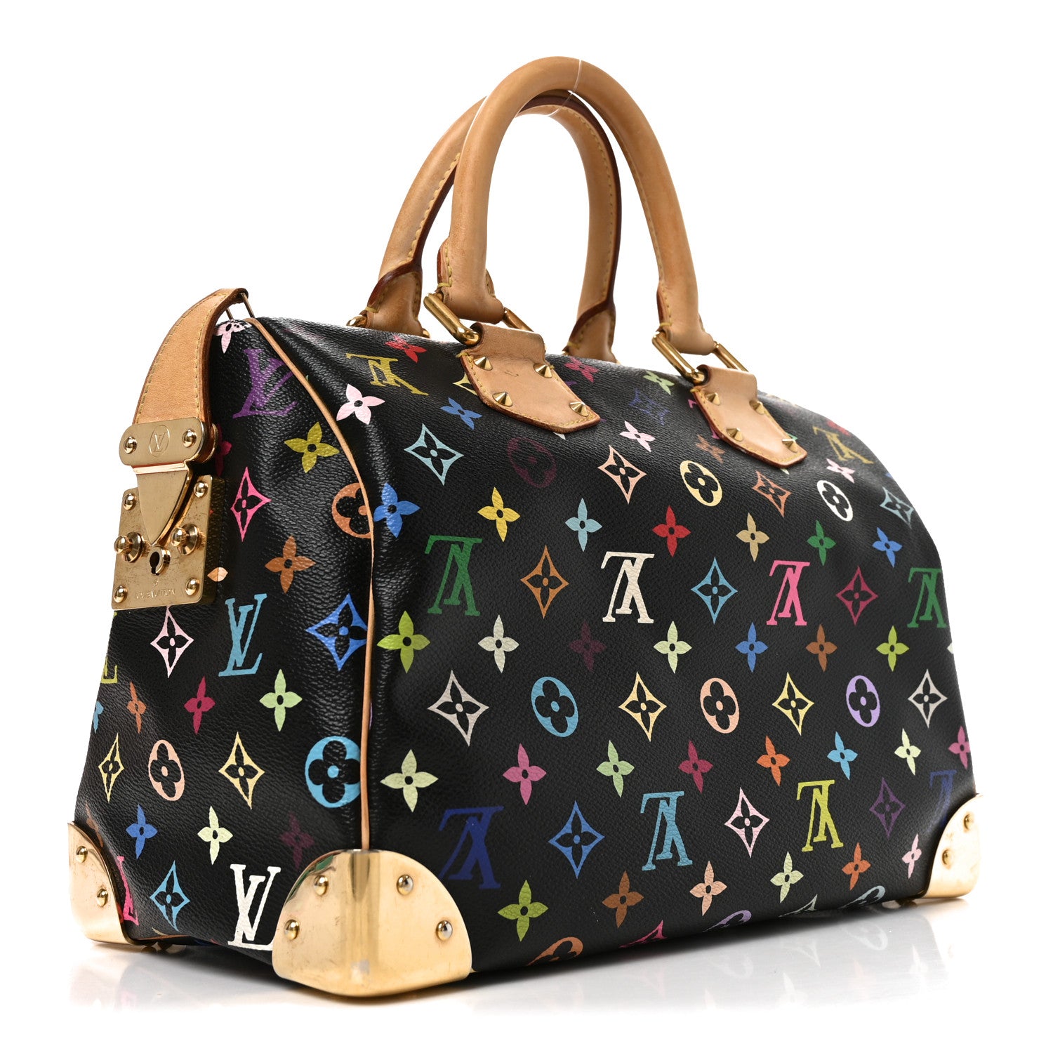 Louis Vuitton Monogram Multicolor Speedy 30 Black 2 of 8
