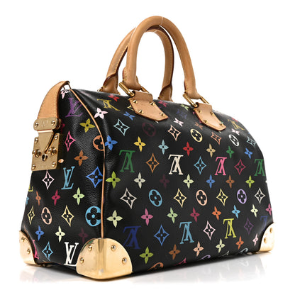 Louis Vuitton Monogram Multicolor Speedy 30 Black 2 of 8