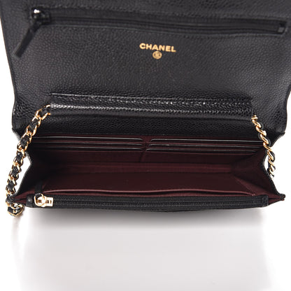 Chanel Caviar Quilted Wallet On Chain WOC Black 5 of 9