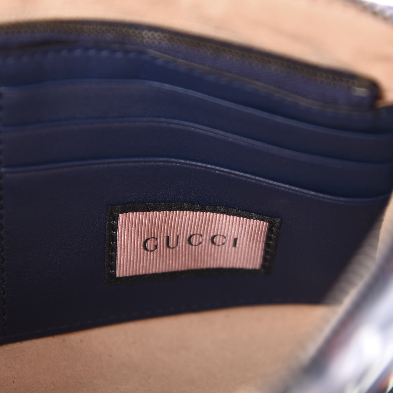 Gucci Calfskin Matelasse GucciGhost Mini GG Marmont Chain Bag Blue Agata Hibiscus Red 8 of 10