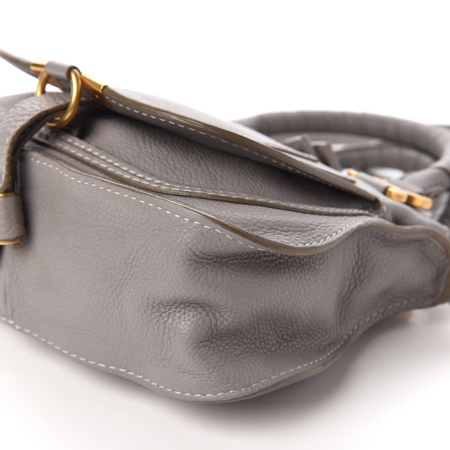 Calfskin Baby Marcie Satchel Cashmere Grey