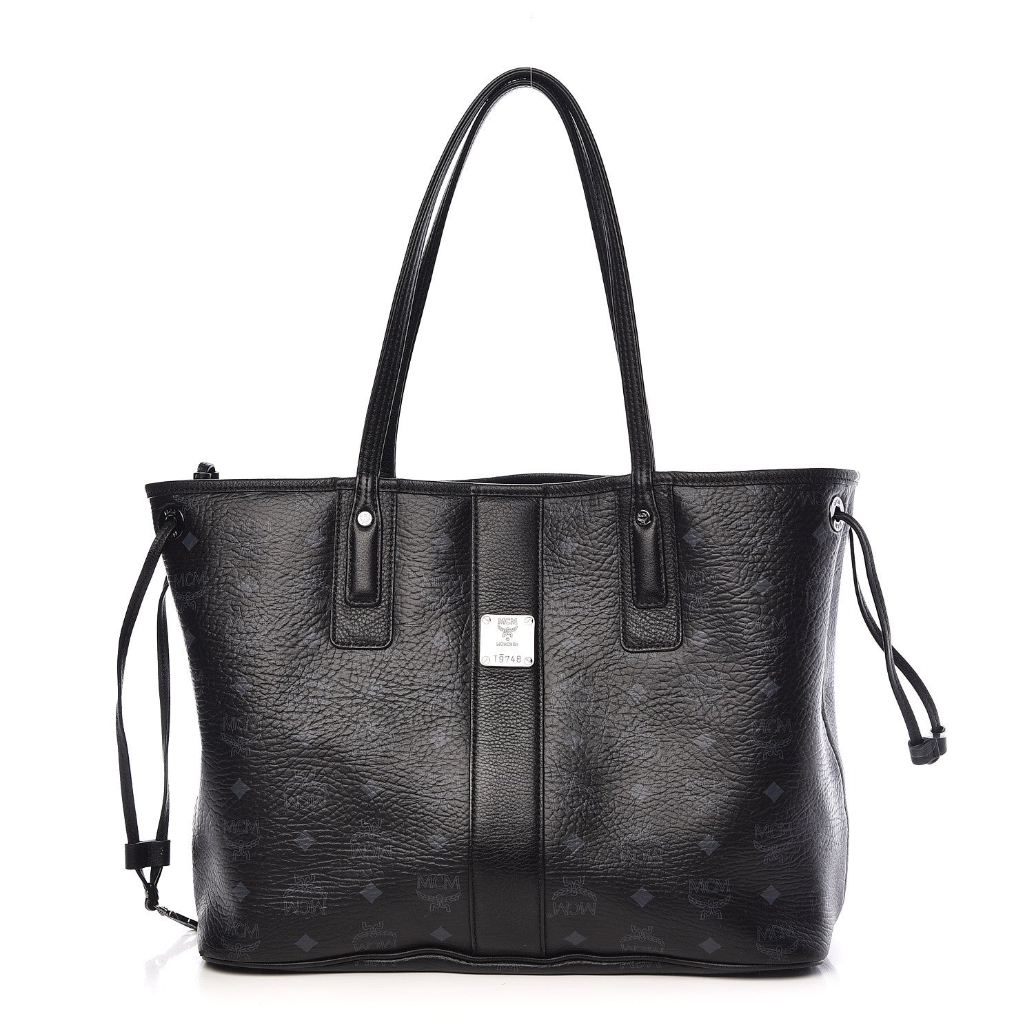 MCM Visetos Medium Liz Reversible Shopper Tote Black 1 of 20