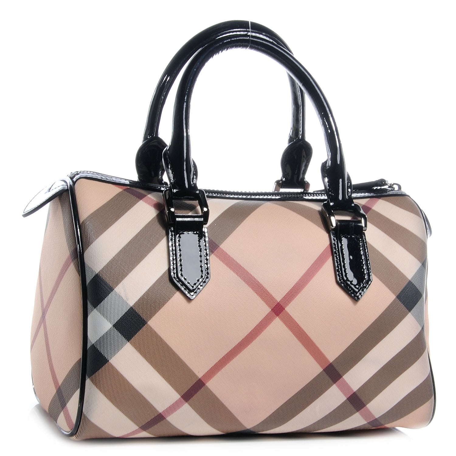 Burberry Supernova Check Chester Bowling Bag Black 3 of 7