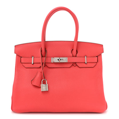 Hermes Taurillon Clemence Birkin 30 Rose Jaipur 1 of 17