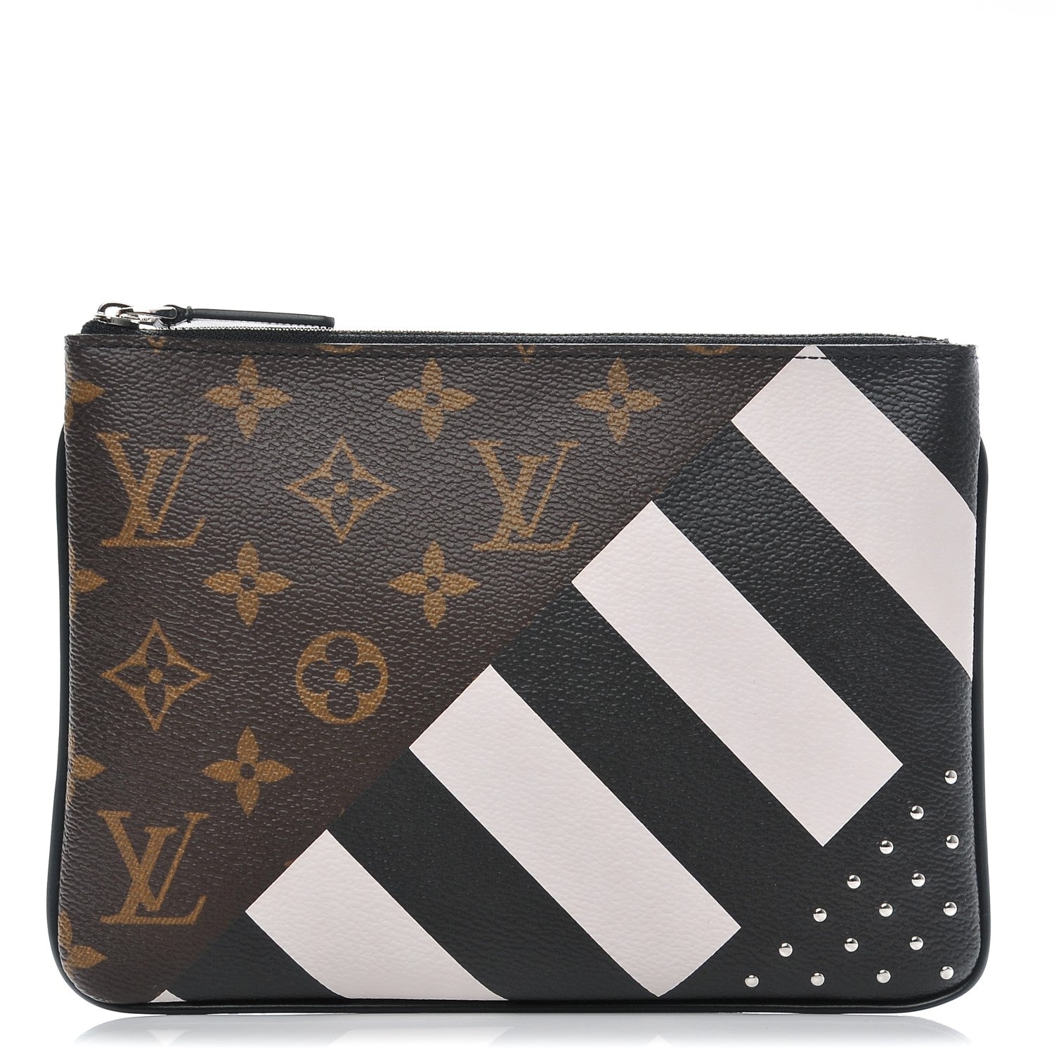 Louis Vuitton Monogram Stripes Pochette Plate PM 1 of 7