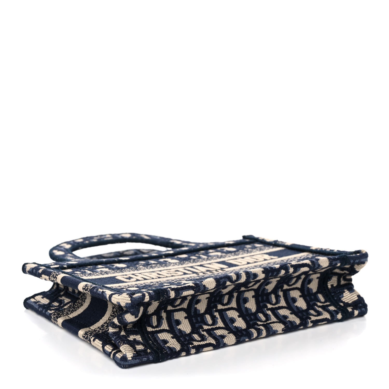 Christian Dior Oblique Mini Book Tote Blue Multicolor 4 of 13