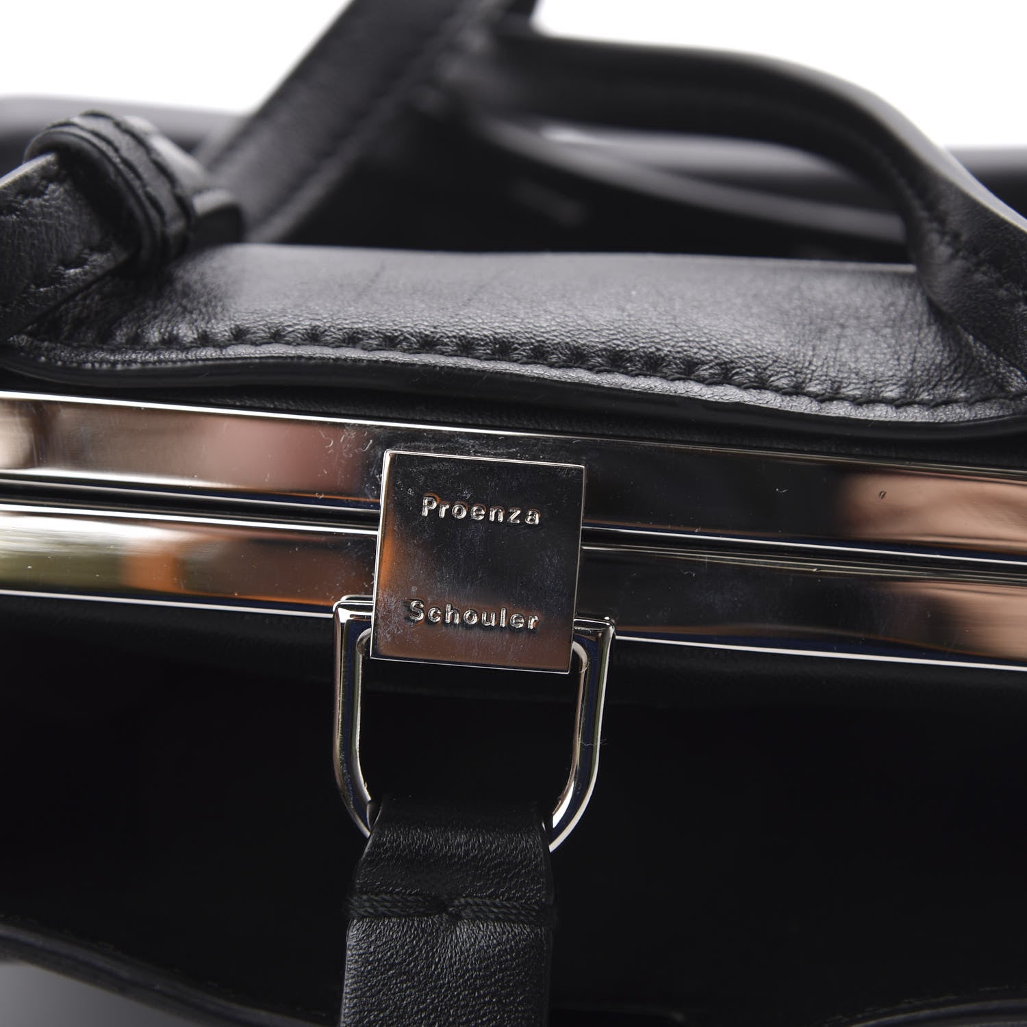 Proenza Schouler Calfskin Frame Crossbody Bag Black 8 of 9