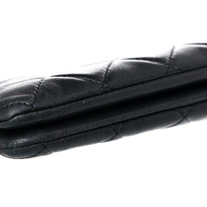 Chanel Lambskin Quilted Small Boy Zipped Pouch Black 11 of 19