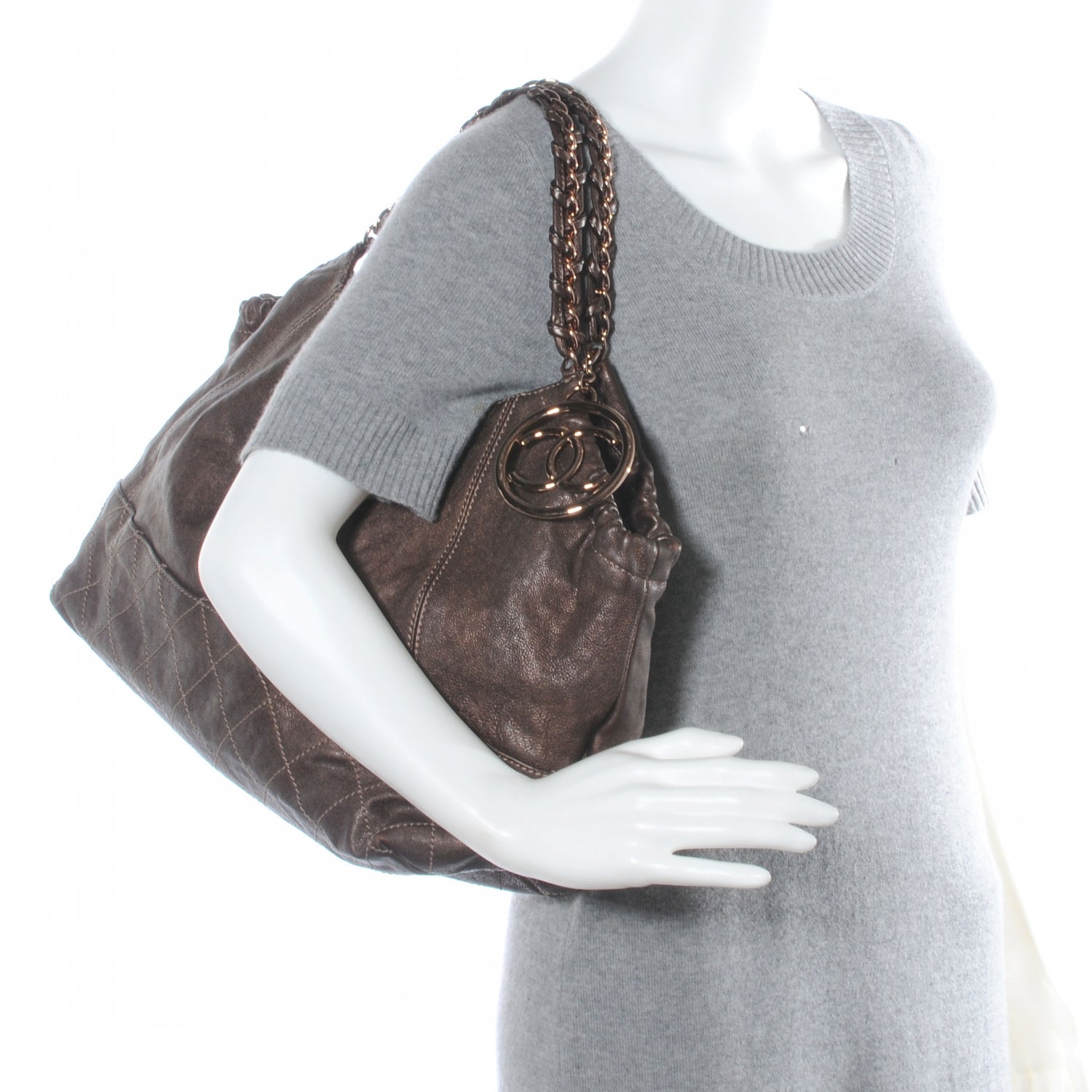 Chanel Calfskin Baby Coco Cabas Bronze 2 of 7