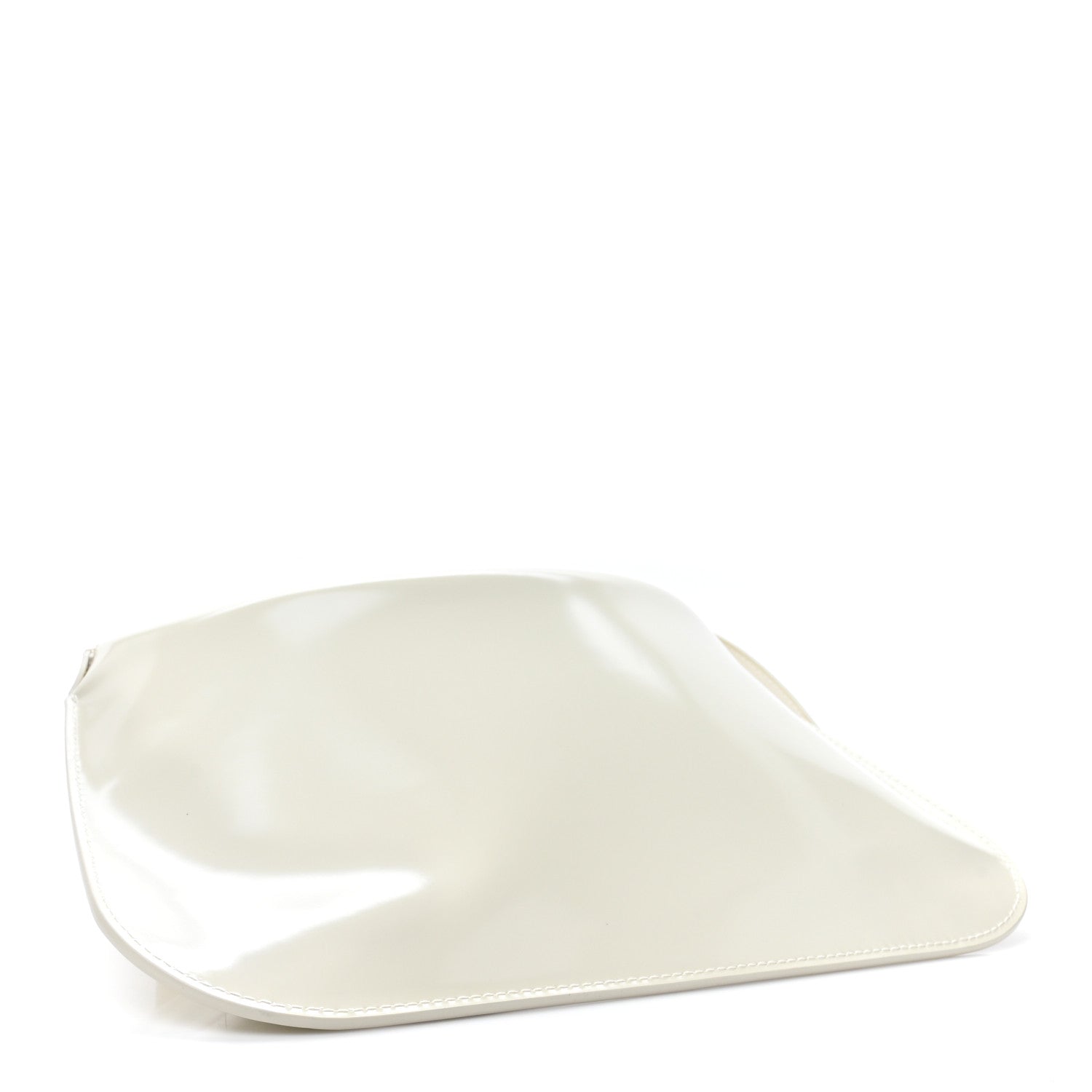 Bottega Veneta Brushed Calfskin Cradle Fold Over Shoulder Bag White Parakeet 4 of 10