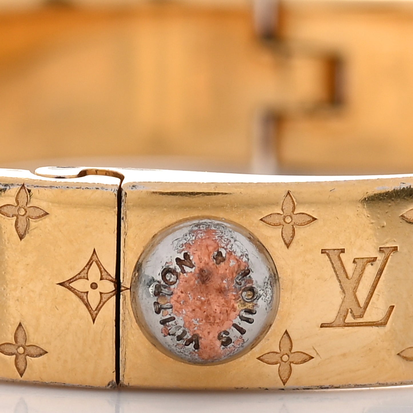 Brass Monogram Nanogram Cuff S Gold