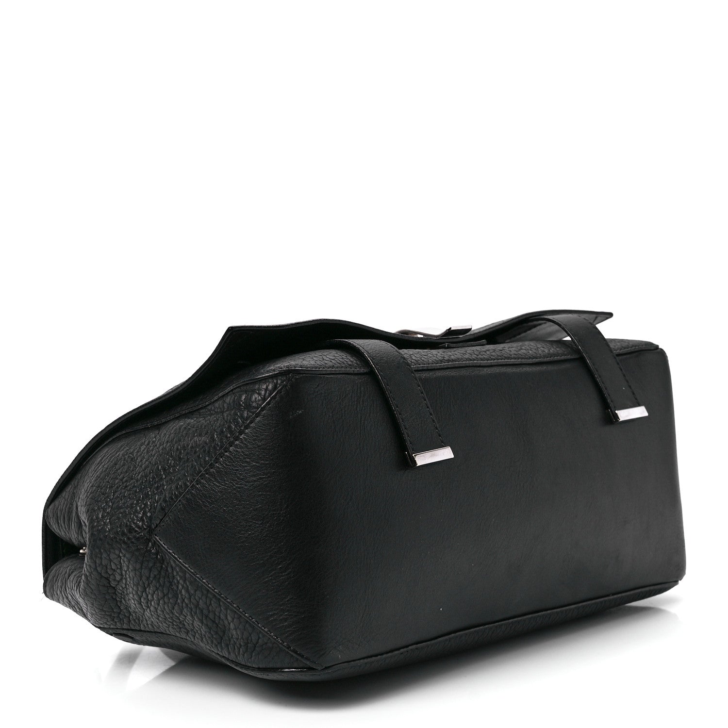 Proenza Schouler Pebbled Calfskin Double Sided PS Courier Bag Black 4 of 12