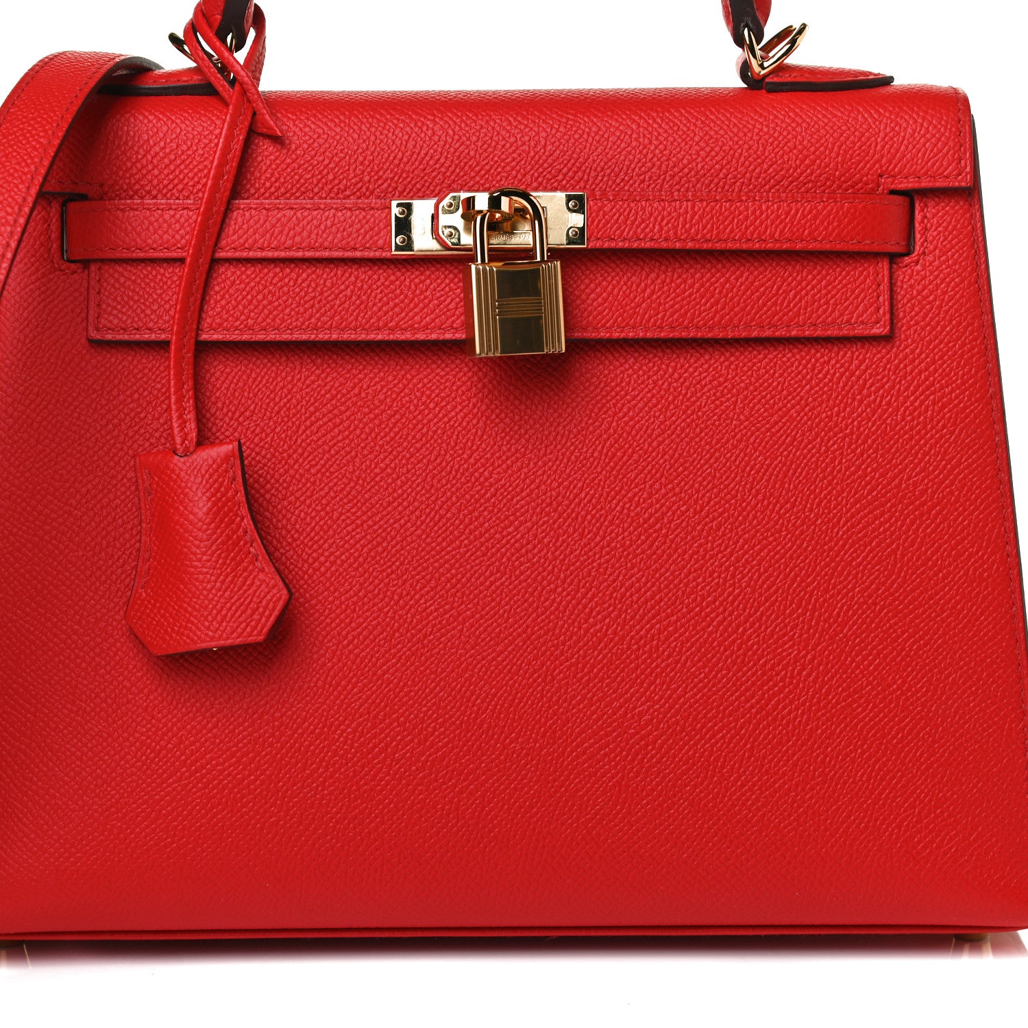 Hermes Epsom Kelly Sellier 25 Rouge De Coeur 7 of 16