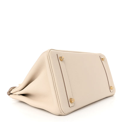 Hermes Togo BIRKIN 30 Craie 3 of 9