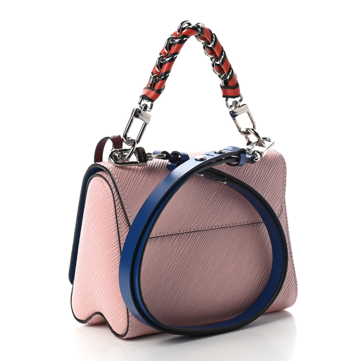 Epi Twist Braided Strap Shoulder Bag PM Rose Ballerine