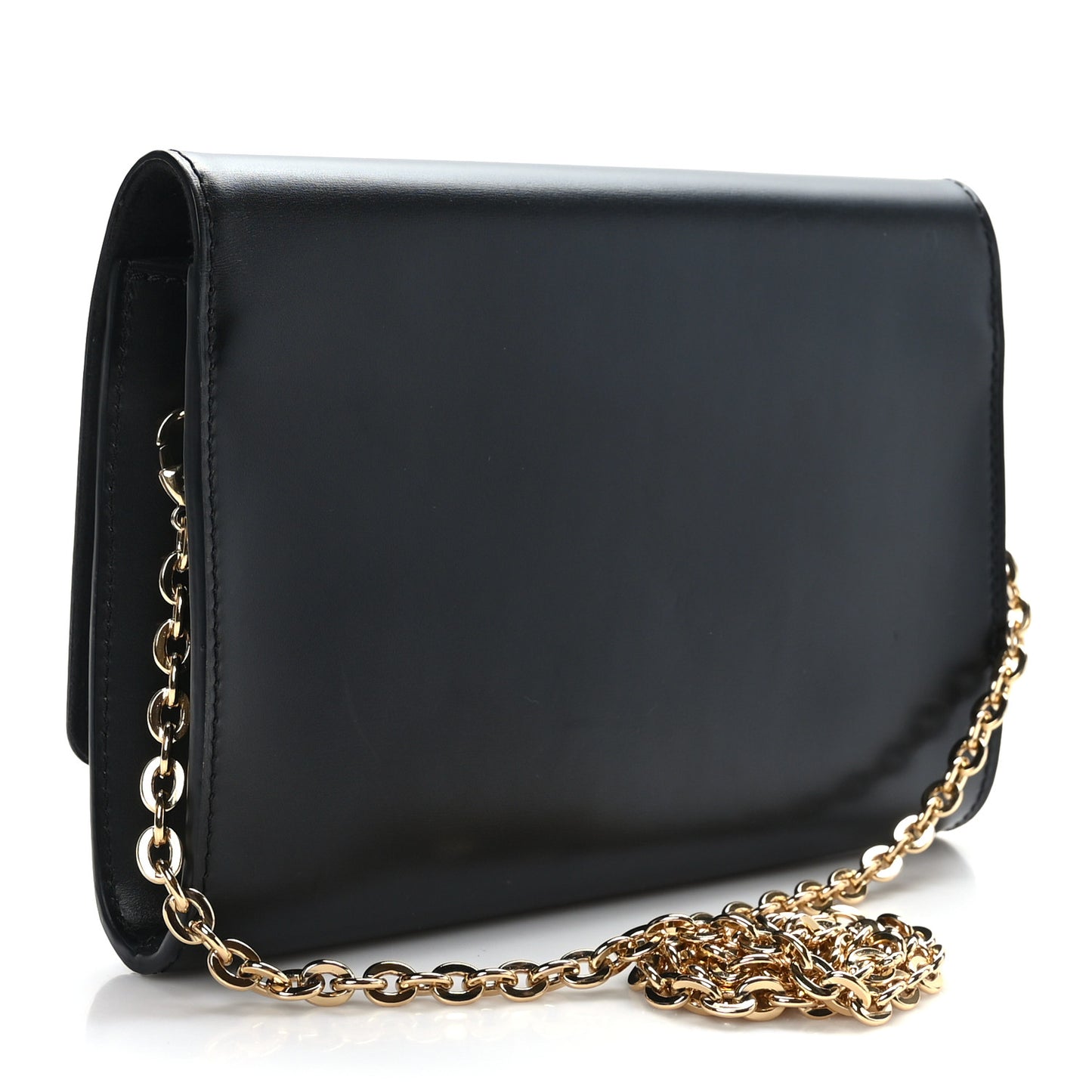 Calfskin Chain Louise GM NM Black
