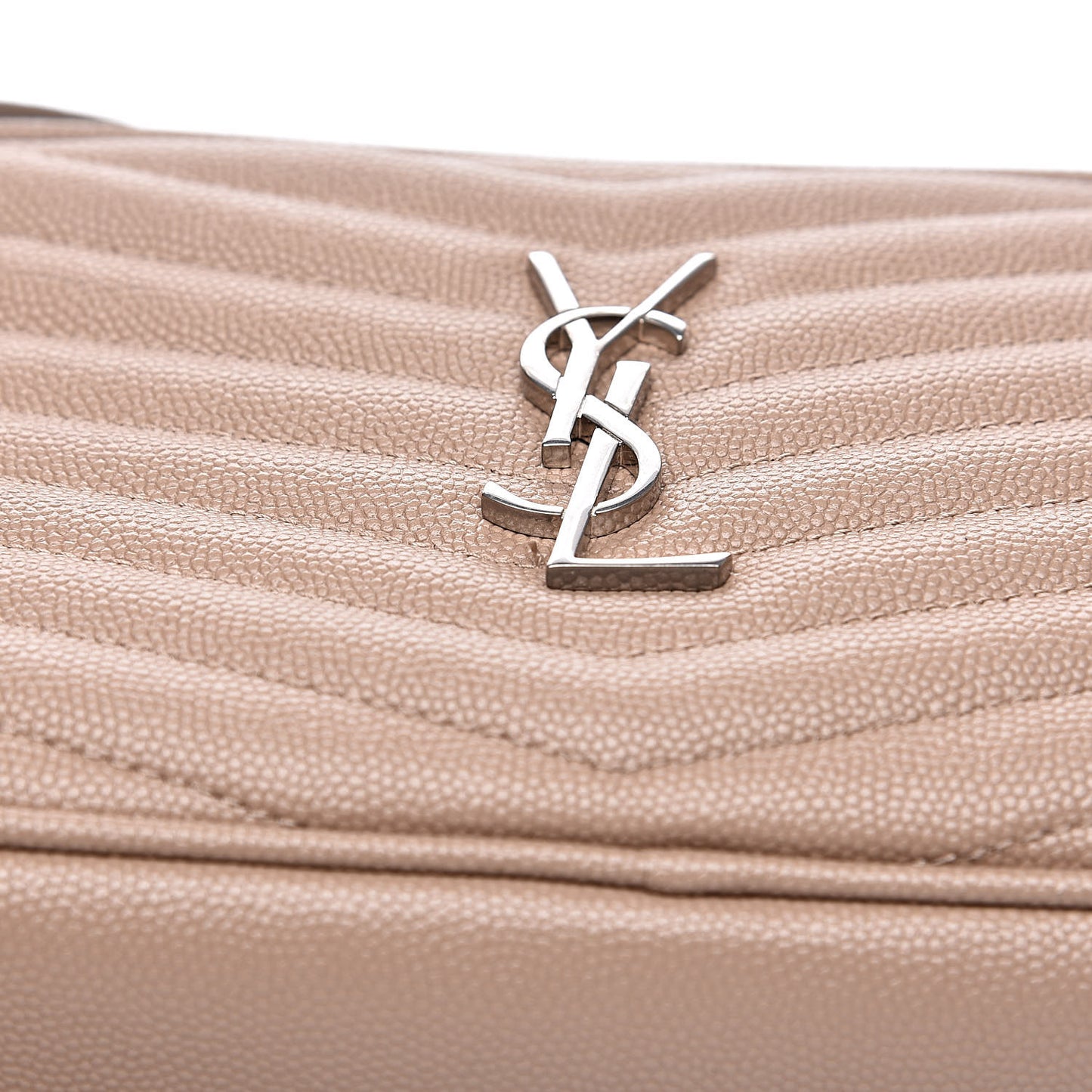 Grain De Poudre Matelasse Monogram Mini Lou Camera Bag Dark Beige